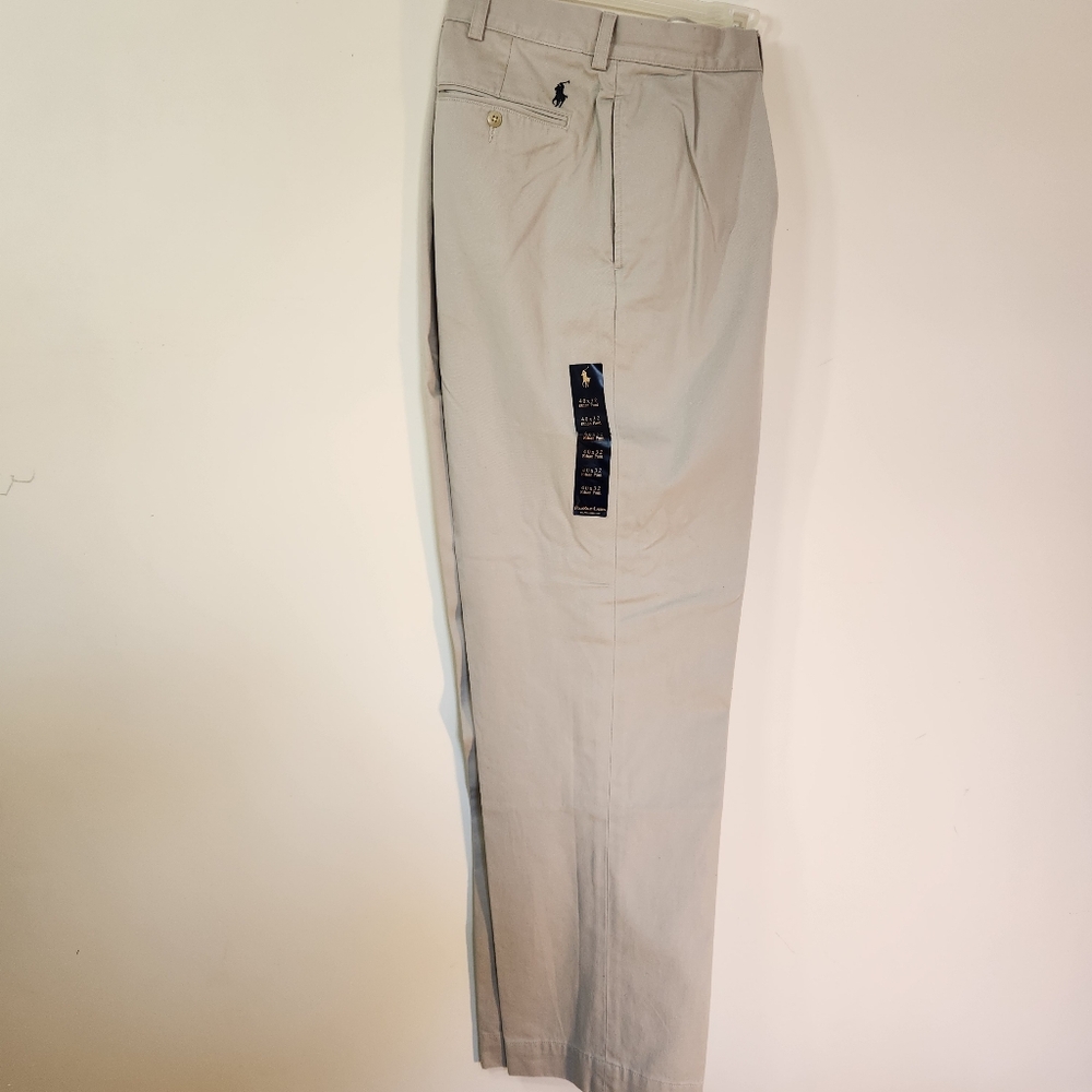 Polo Ralph Lauren Ethan Pant 40x32 Khaki Pleated Chino – Classic Fit NWT